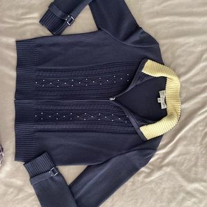 St John Collection zip front sweater. Nearly new size 4